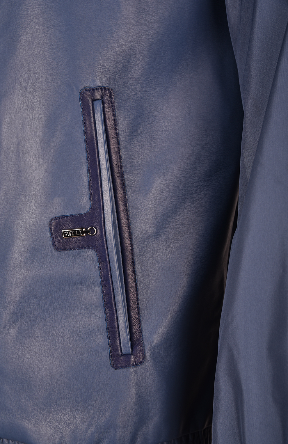 Куртка из кожи и шёлка