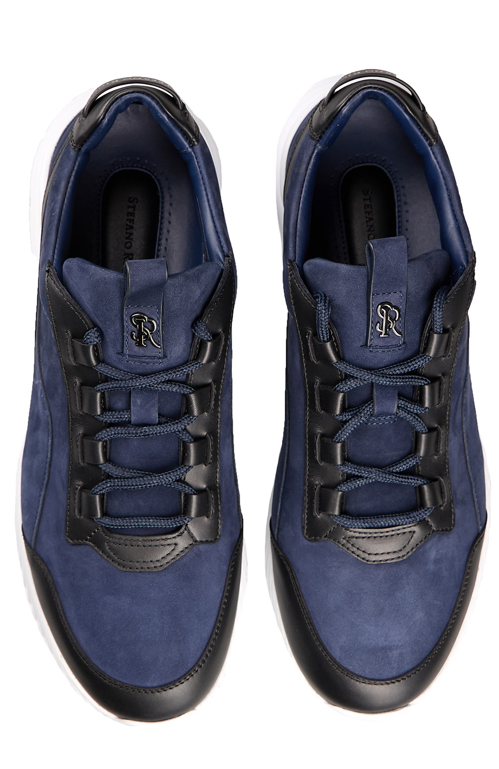 Кроссовки из замши и кожи