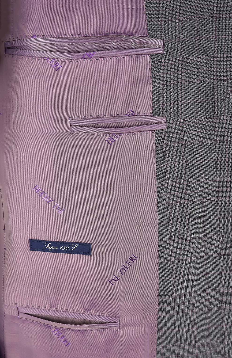 Шерстяной однобортный костюм в клетку