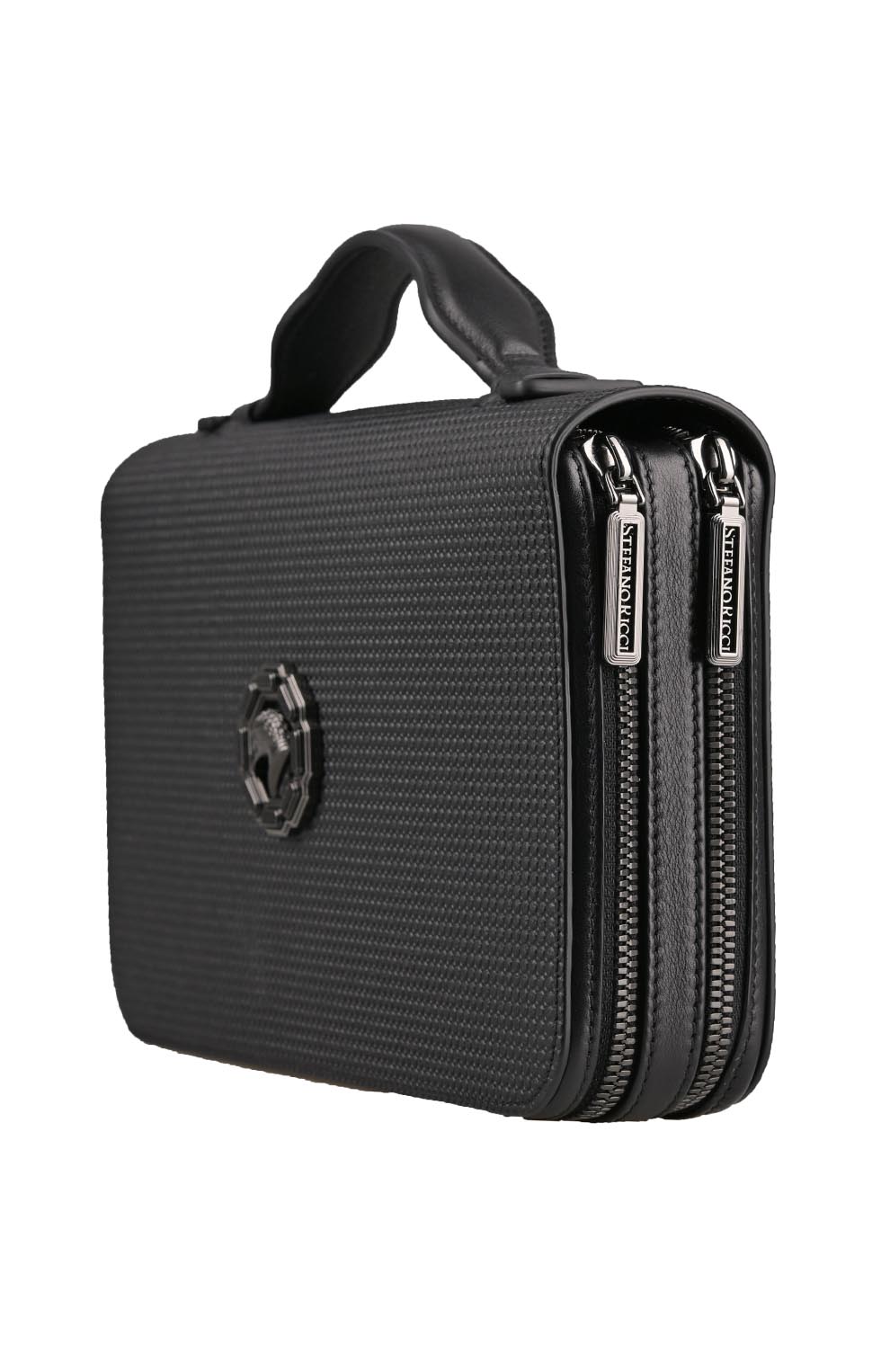 Борсетка с короткой ручкой из кожи с тисненым паттерном Asia