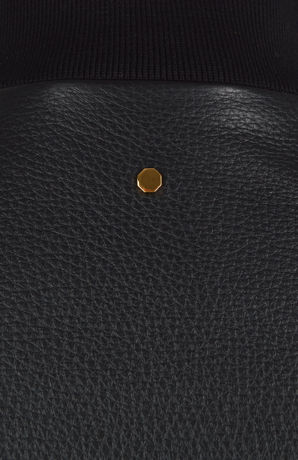 Куртка-бомбер из кожи и шёлка