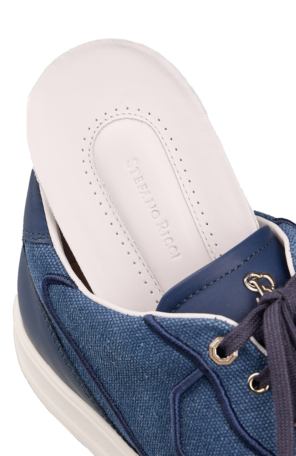 Текстильные сникеры с кожаной пяткой