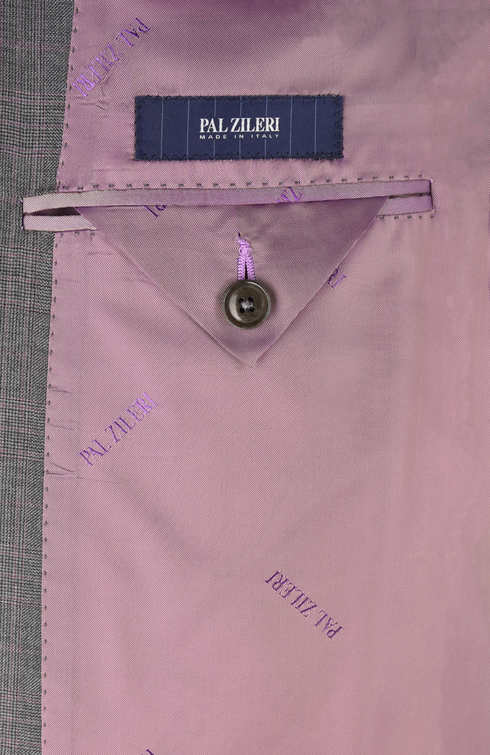 Шерстяной однобортный костюм в клетку