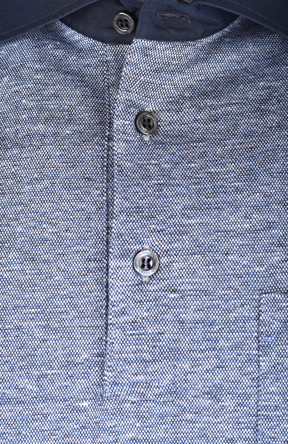 Поло с рубашечным хлопковым воротником