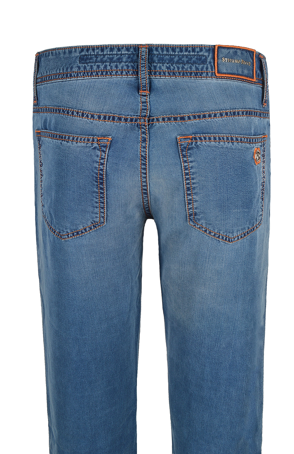 Джинсы с контрастной строчкой