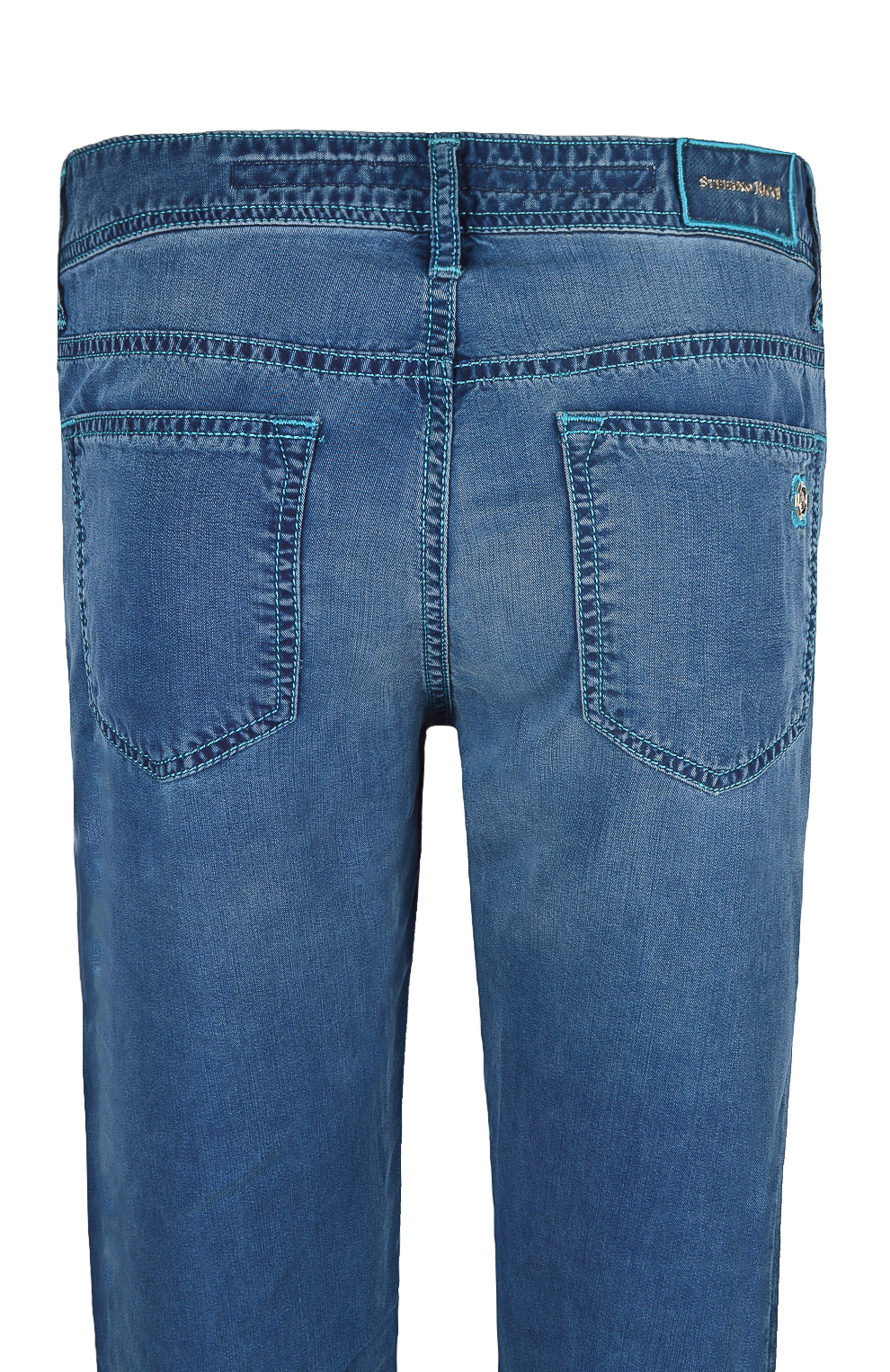 Джинсы с контрастной строчкой