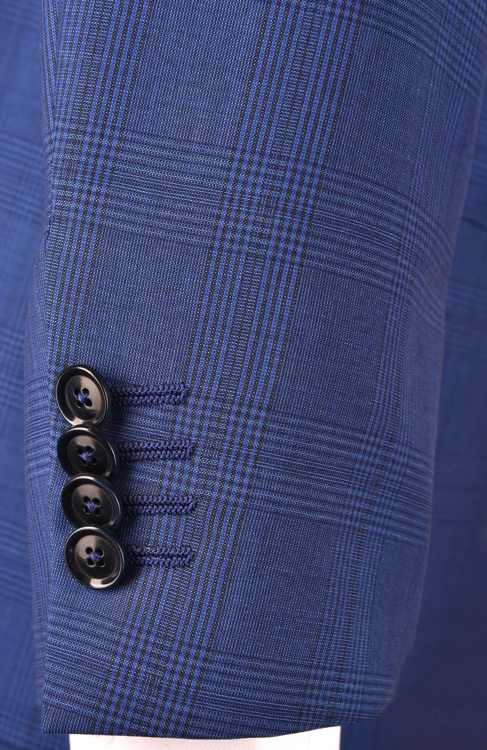 Однобортный костюм из смеси шерсти и мохера в клетку