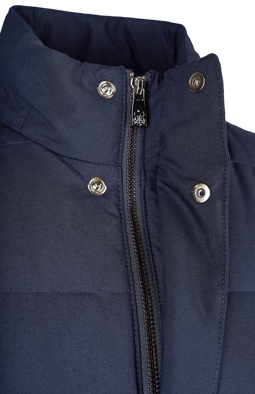 Пуховик с воротником-стойкой