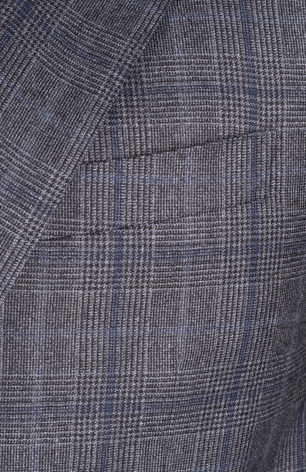 Шерстяной однобортный костюм в клетку