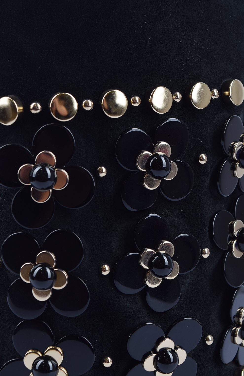 Замшевые сапоги с декором