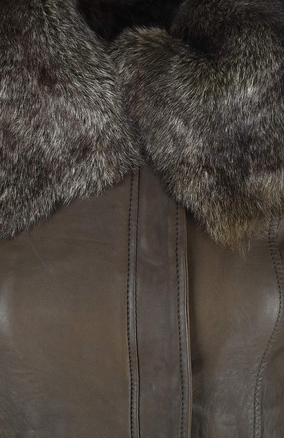 Утеплённая кожаная куртка