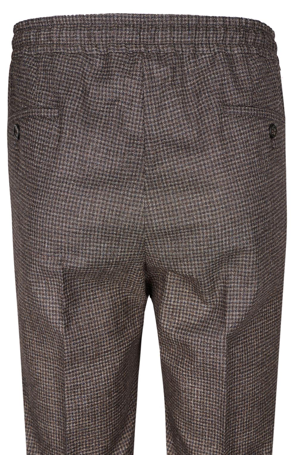 Шерстяные брюки в мелкую клетку