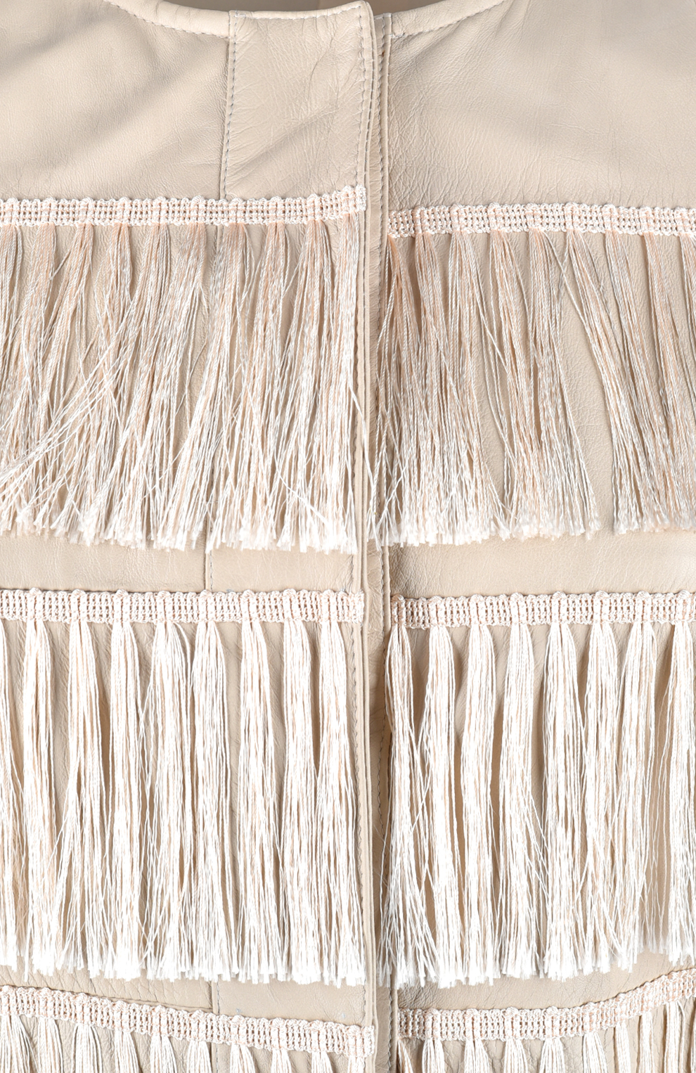 Кожаная куртка с бахромой