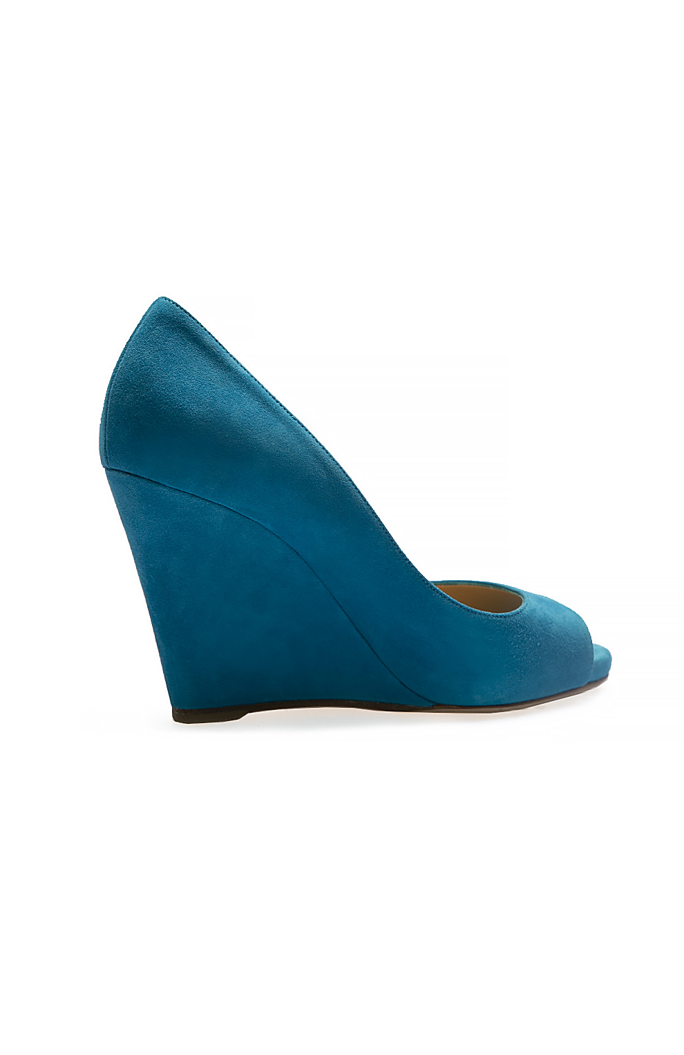 Замшевые туфли на танкетке