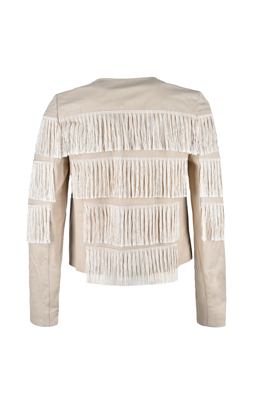 Кожаная куртка с бахромой