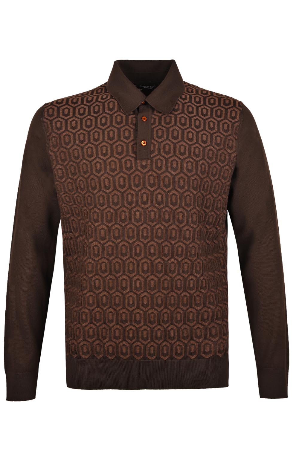 Поло из смеси шерсти и шёлка