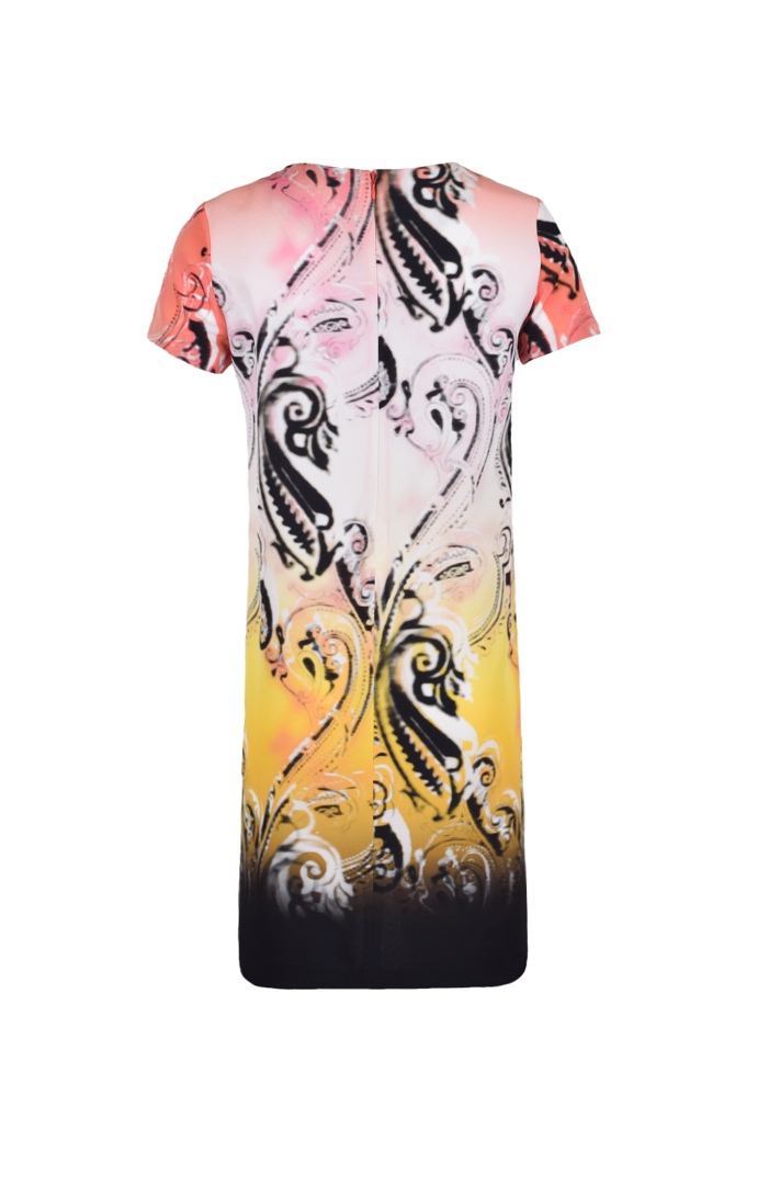 Шёлковое платье прямого кроя с принтом