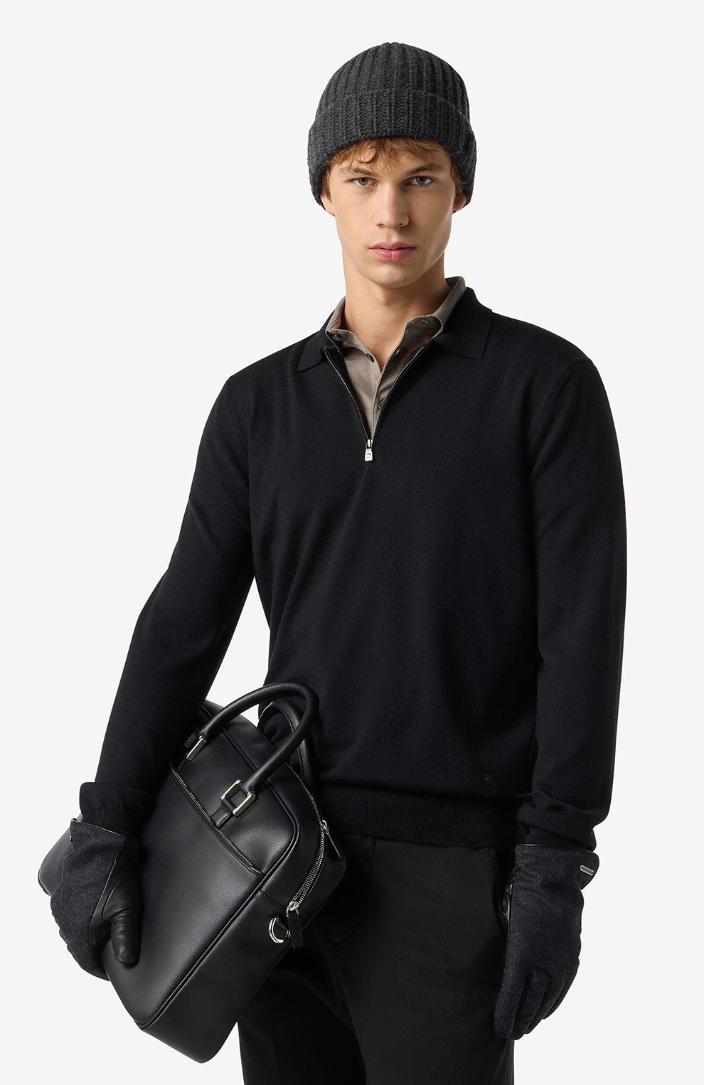 Поло из тонкой шерсти