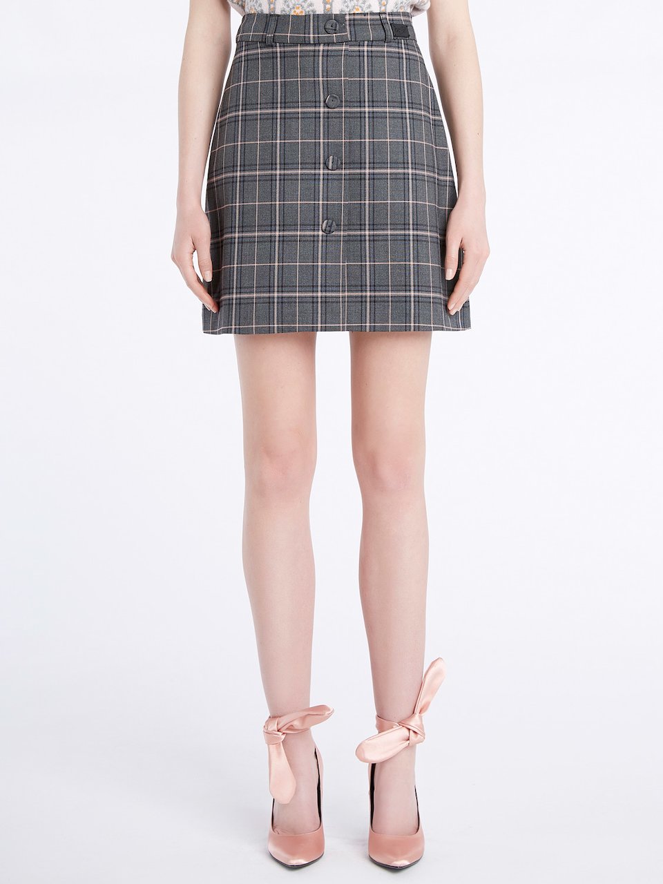 Мини-юбка с пуговицами