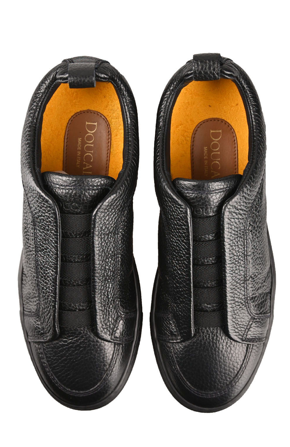 Кожаные кеды без шнуровки