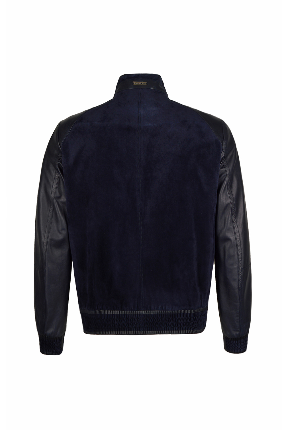 Куртка-бомбер из замши и кожи