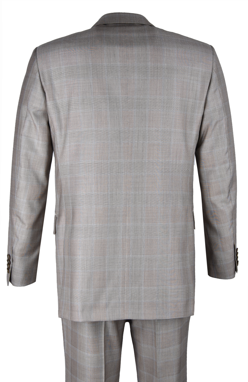 Однобортный костюм из смеси шерсти и шёлка в клетку