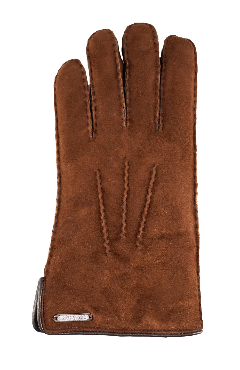 Замшевые перчатки с утеплением из шерсти