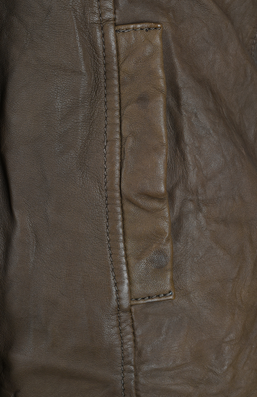 Утеплённая кожаная куртка