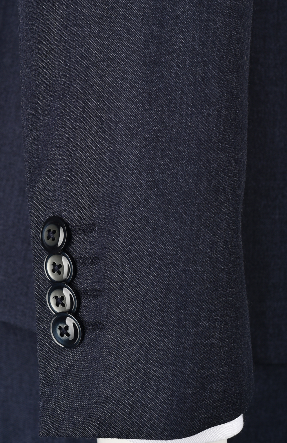 Шерстяной однобортный костюм с меланжевым эффектом