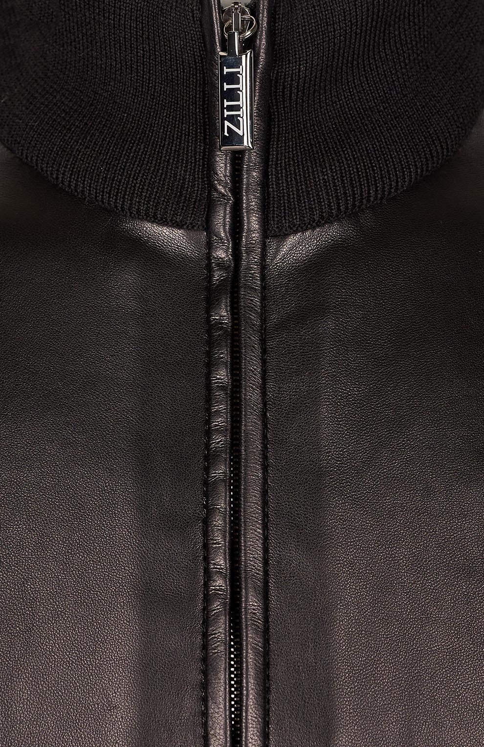 Кардиган из смеси шерсти и шёлка, со вставкой из кожи ягнёнка