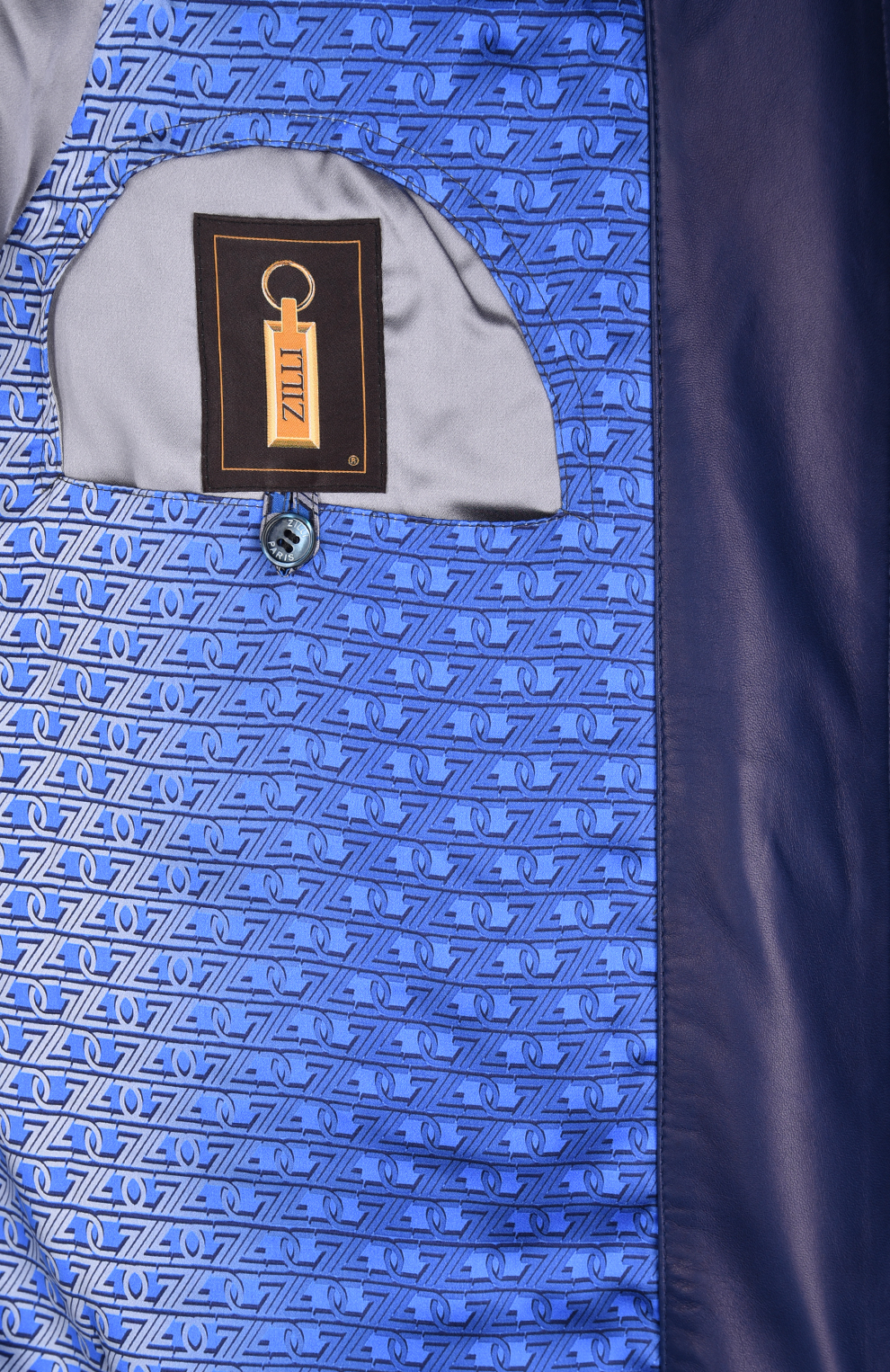 Куртка из кожи и шёлка