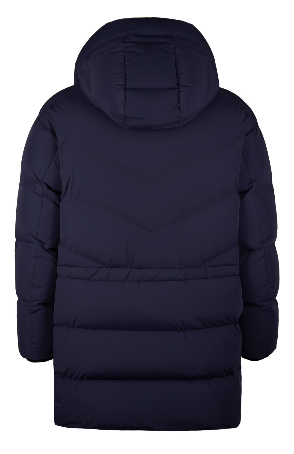 Пуховик со съёмным капюшоном и меховым воротником