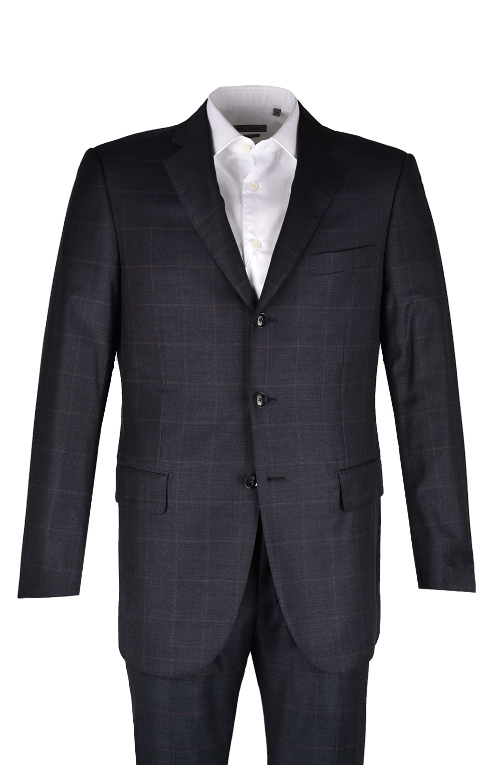 Однобортный костюм из смеси шерсти и кашемира в клетку
