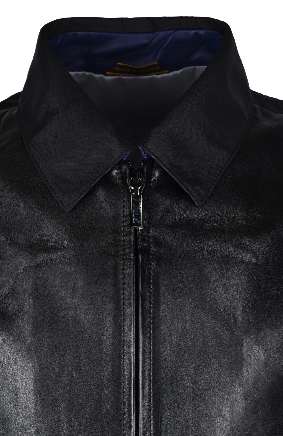 Куртка из кожи и шёлка