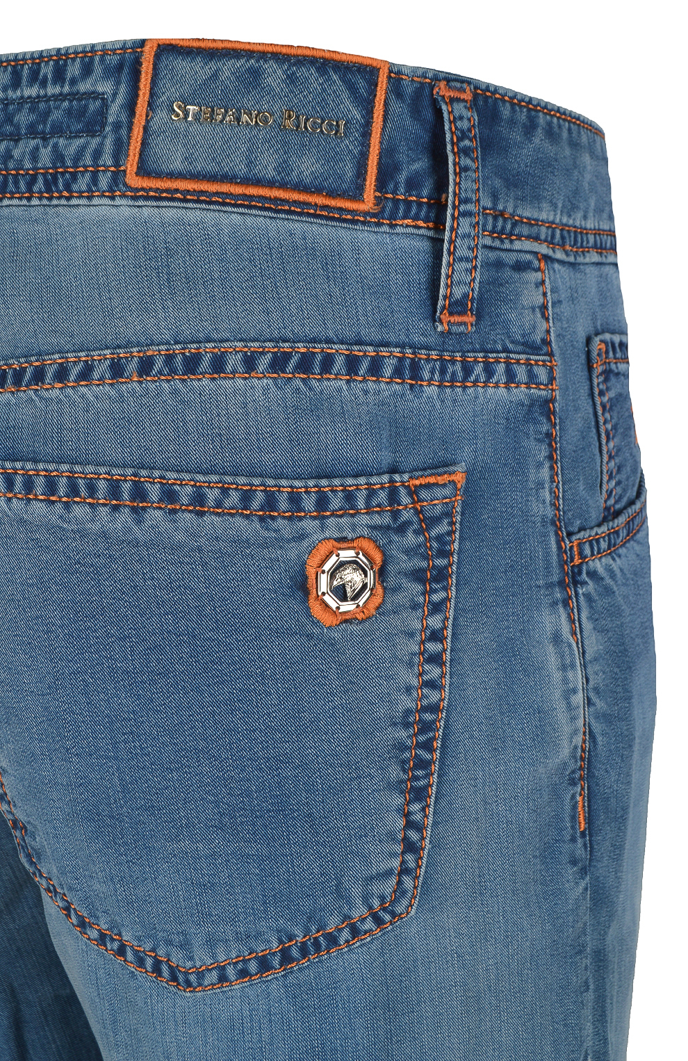 Джинсы с контрастной строчкой