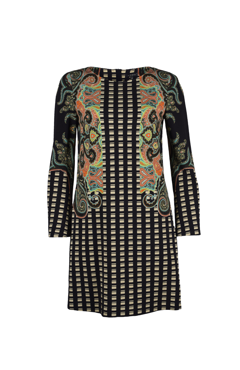 Платье А-силуэта с рукавами клёш