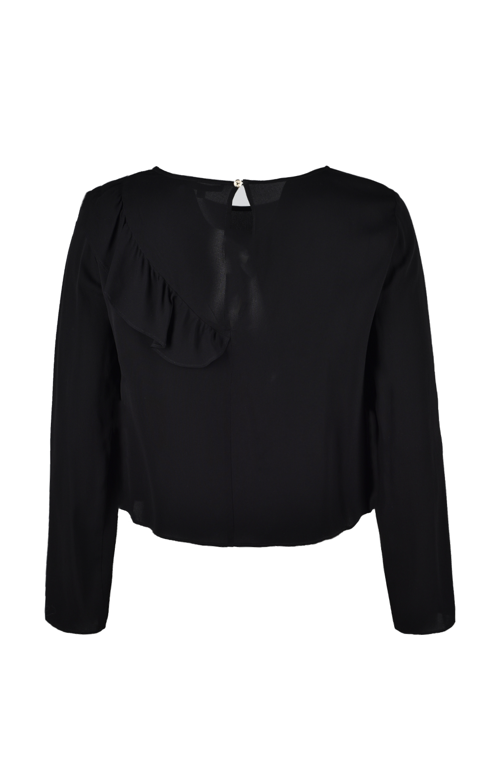 Блузка с декором из страусиных перьев