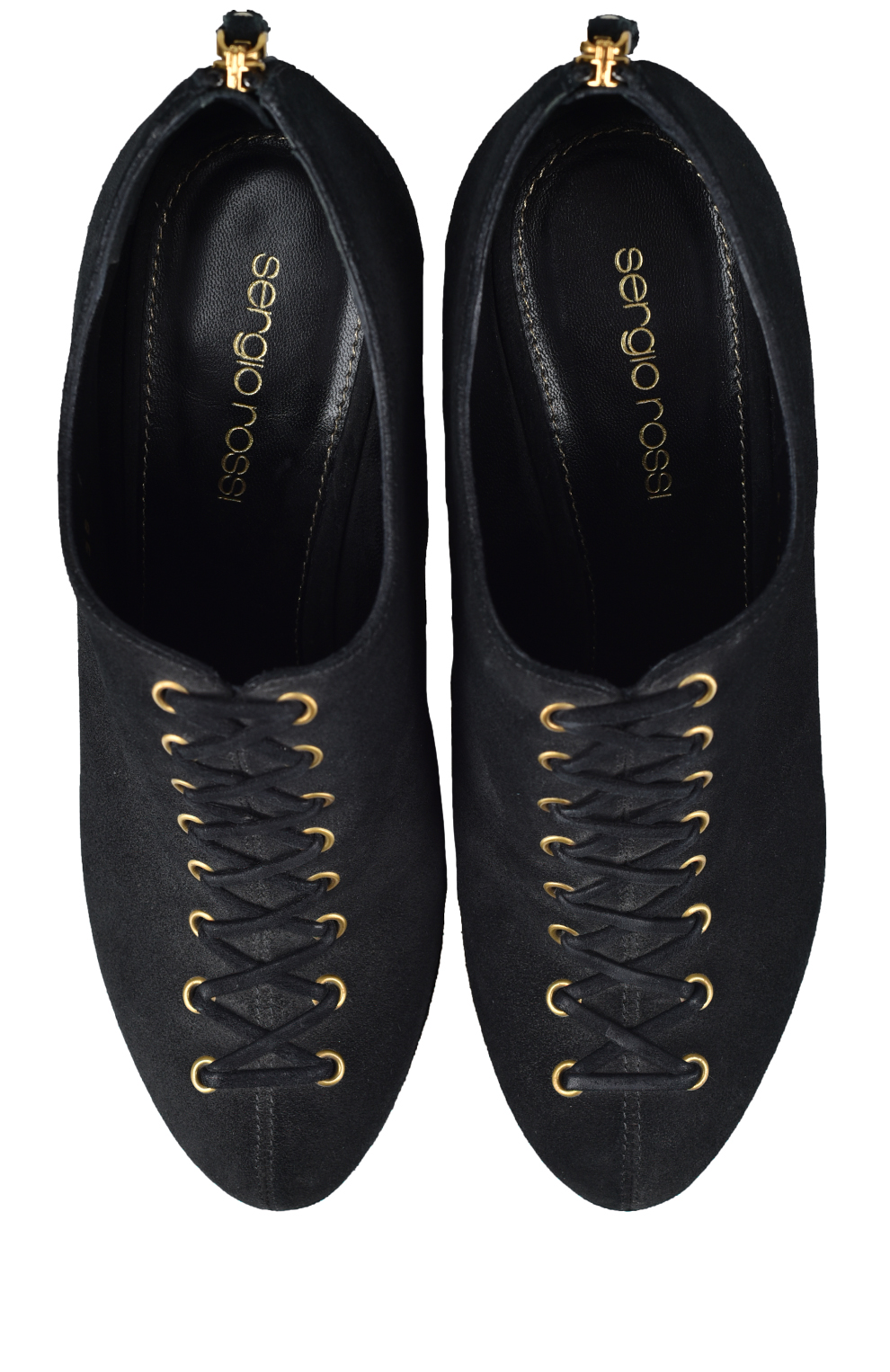 Замшевые ботильоны