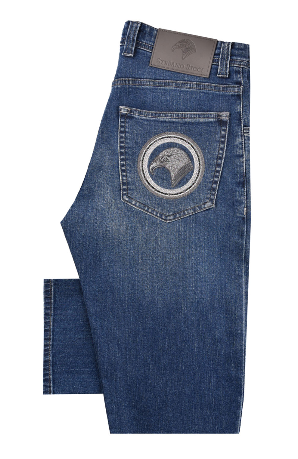 Джинсы с вышивкой на заднем кармане