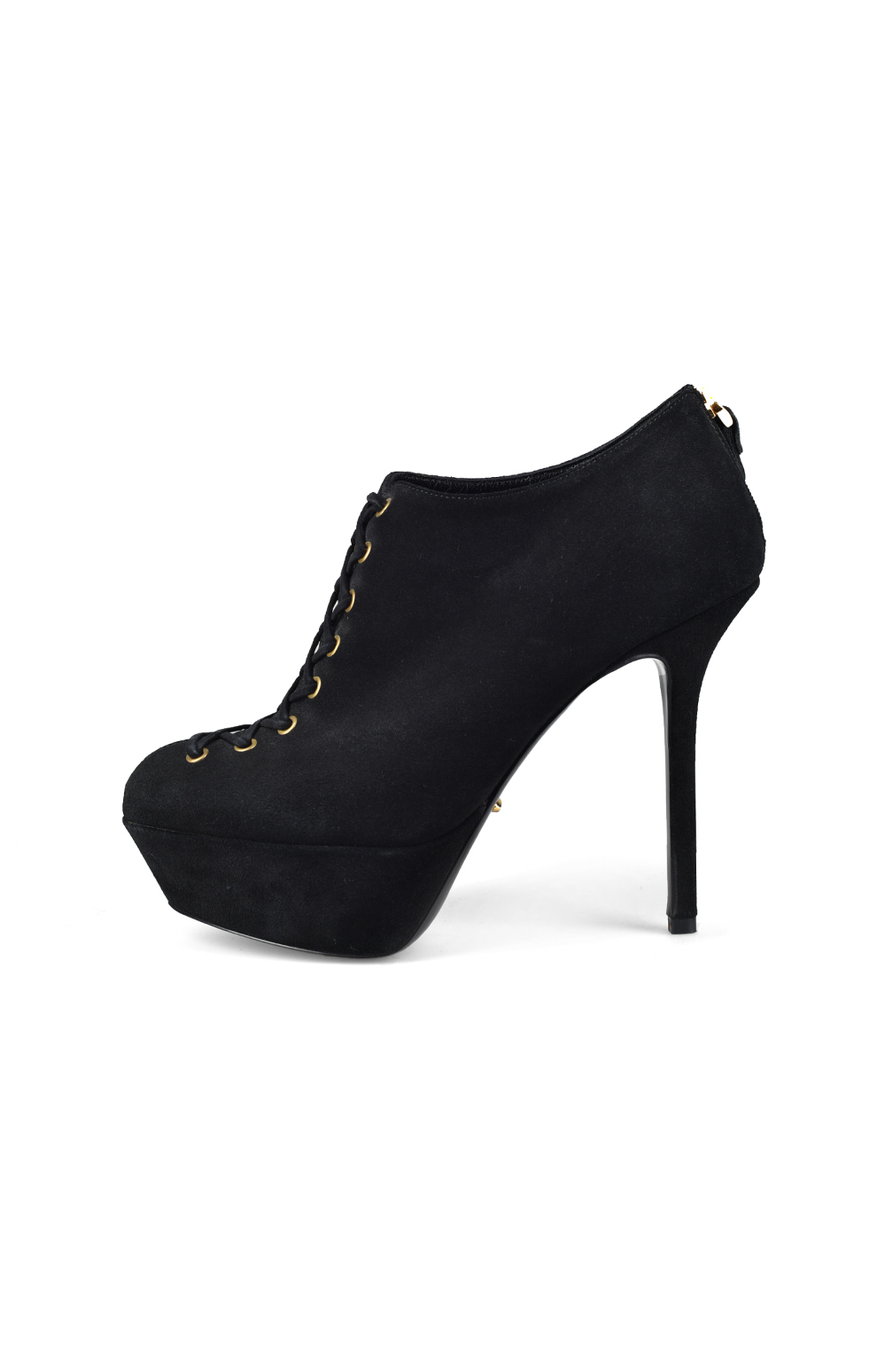 Замшевые ботильоны