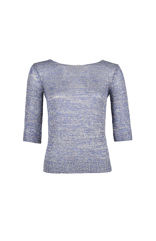 Джемпер с вырезом на спине из пряжи с люрексом