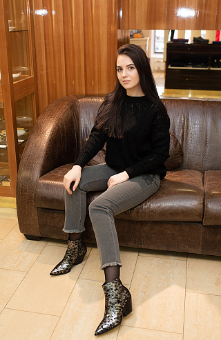 Ботильоны с эффектом металлик