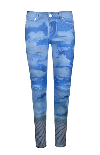 Джинсы с принтом