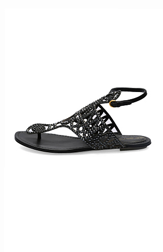 Кожаные сандали с декором