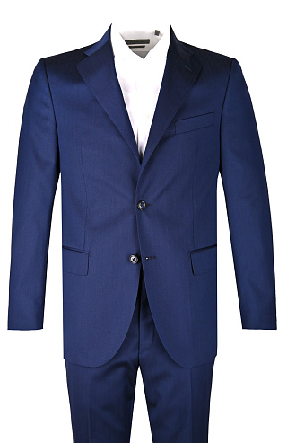 Шерстяной однобортный костюм