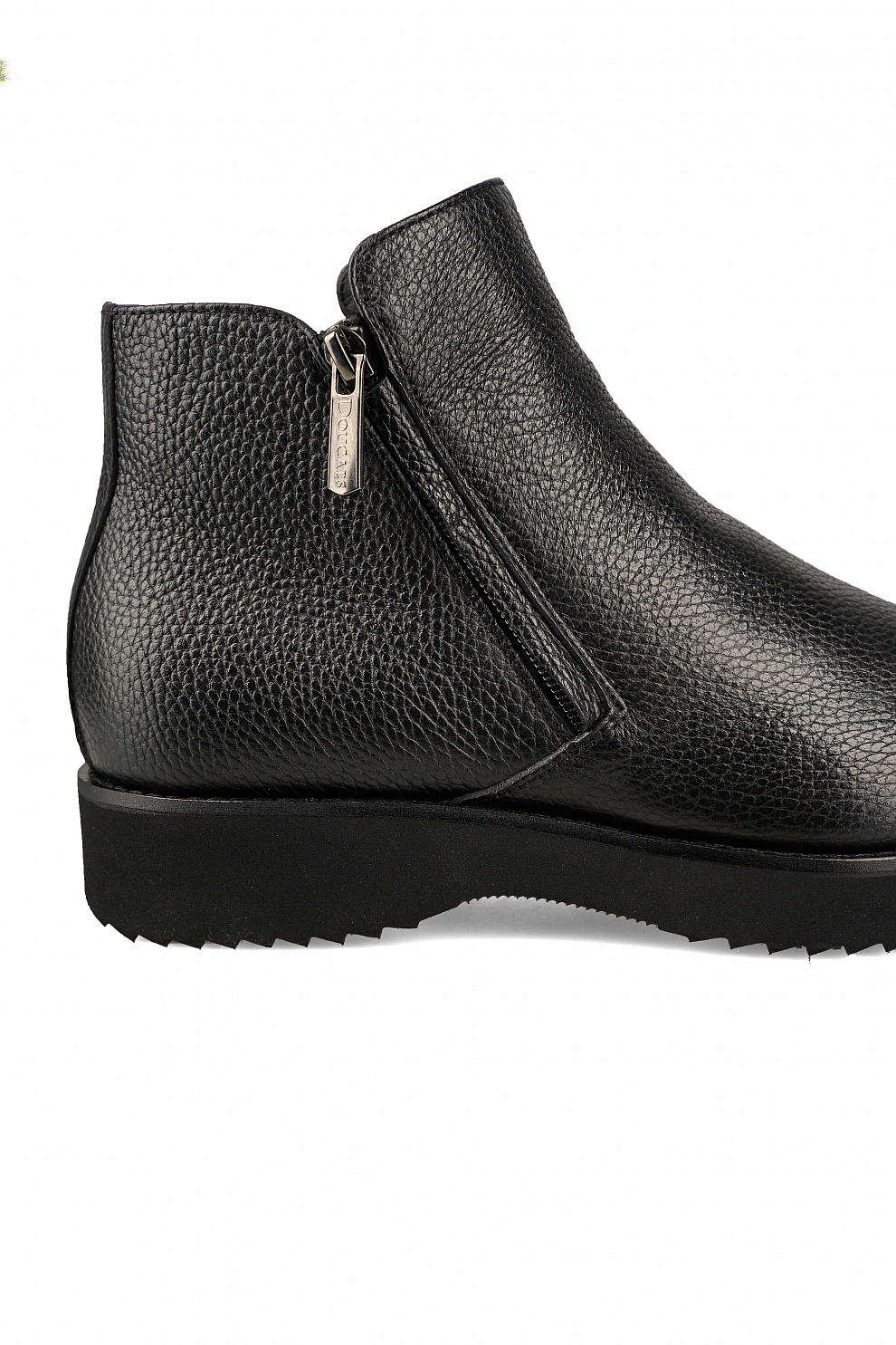 Ботинки из зернистой кожи с утеплением из овчины