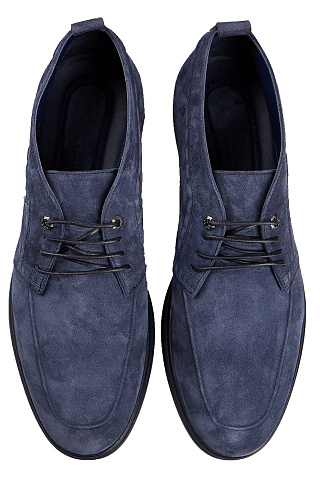 Замшевые ботинки-чукка на шнуровке