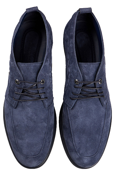 Замшевые ботинки-чукка на шнуровке