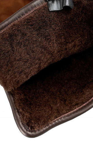 Замшевые перчатки с утеплением из шерсти