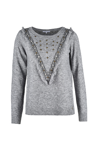 Джемпер с металлическим декором